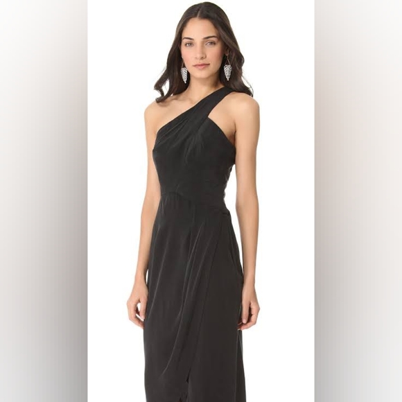 ZIMMERMANN One Shoulder Drape Maxi Dress in Onyx *NWT Size 16* - Picture 3 of 9